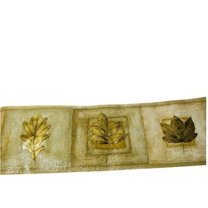 Vymura Leaf Vinyl Wallpaper Border Lot of 4 Textured 5 Yard Rolls UK 7" Wide